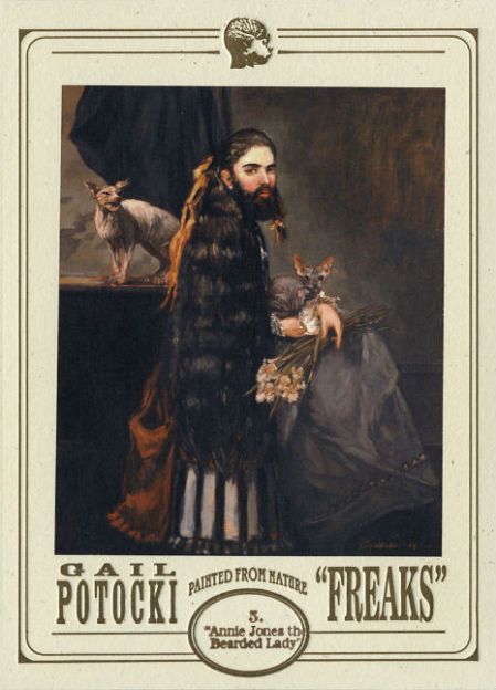 Freaks trading cards #5 - Annie Jones, the Bearded Lady